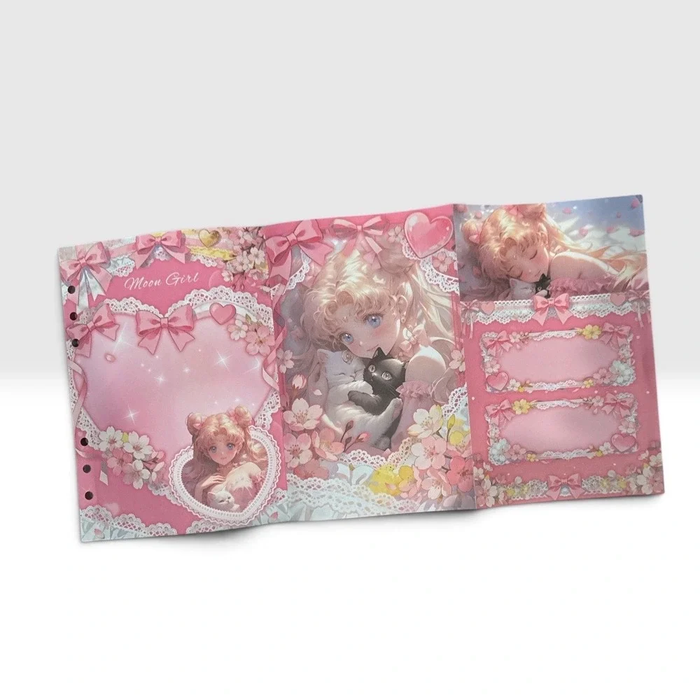 Sailor Moon A5 6-Ring Binder Journal Notebook Anime Stationery Refillable Black